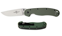 Ontario Rat 1 D2 Linerlock OD Green 8867OD